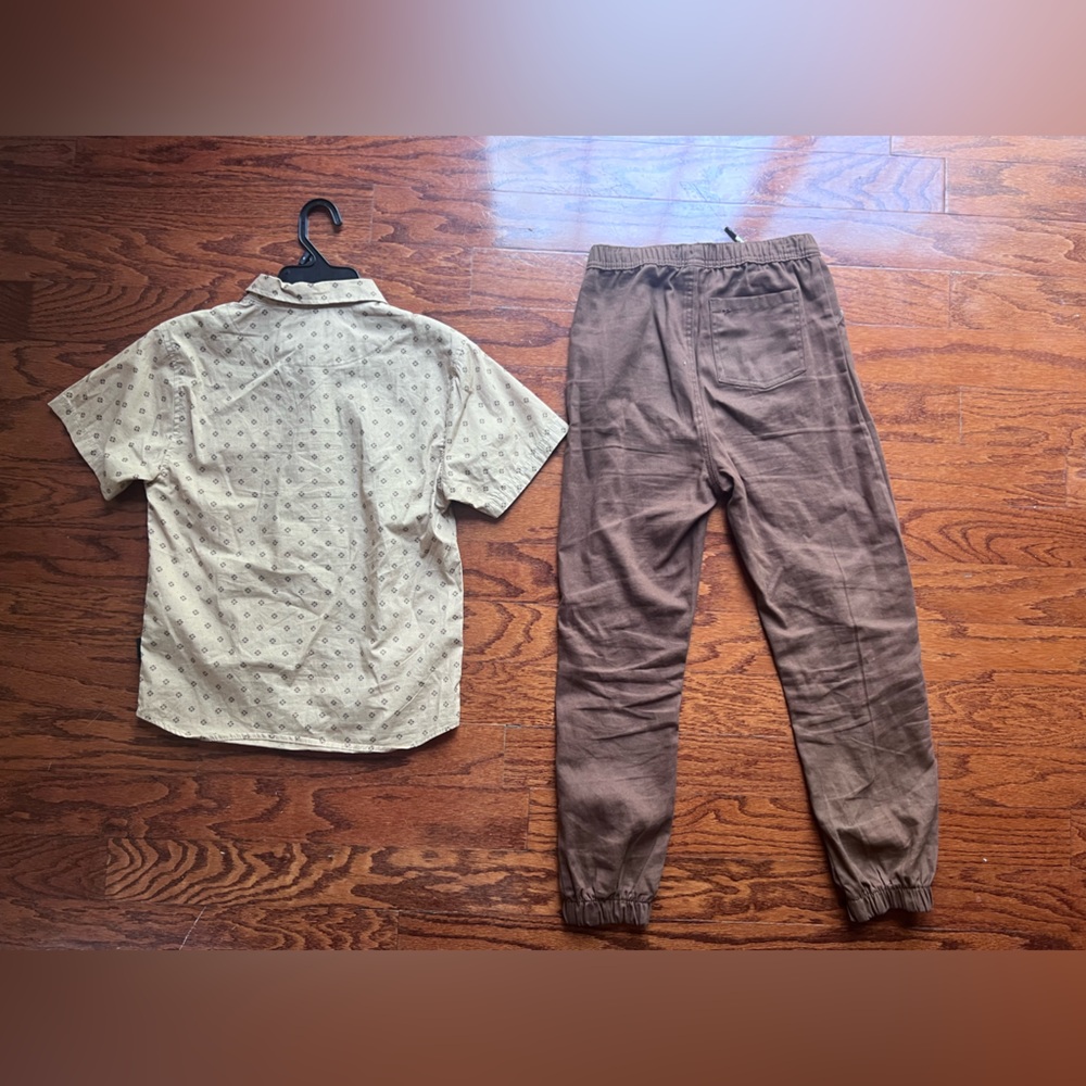 Kenneth Cole Men's Brown Elastic-Waist Jogger Pants